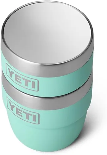Miniatura 7 de YETI Rambler - Vaso apilable de 4 onzas, acero inoxidable, taza de café/espresso aislada al vacío, 2 unidades Verde mar