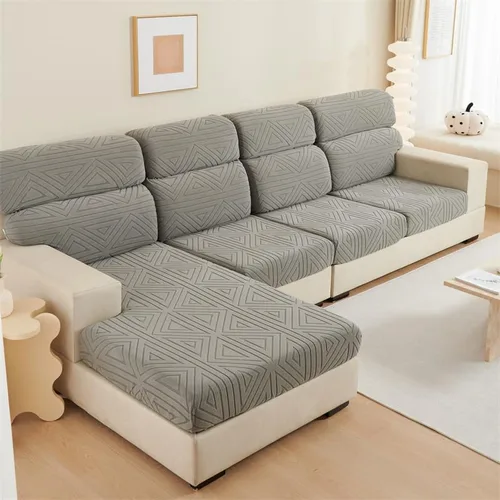 Miniatura 10 de INFLAG Fundas de sofá en forma de L, fundas de sofá mágicas, funda de sofá diván, funda elástica con banda elástica, protector de muebles para sala