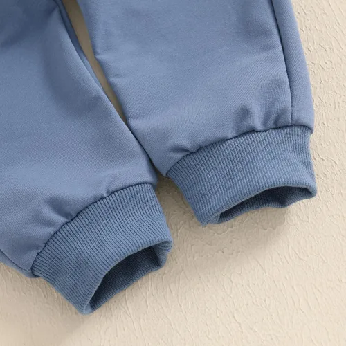 Miniatura 18 de Conjunto de sudadera de manga larga con cuello redondo y pantalones deportivos para bebés, ropa de invierno para bebé