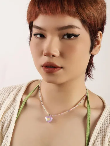 Miniatura 2 de OJERRY Y2K - Collar de cuentas coloridas Kawaii para adolescentes y mujeres