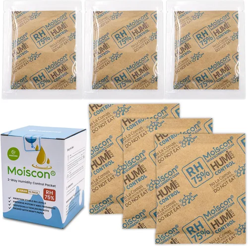 Miniatura 13 de Wisesorb Paquetes de control de humedad bidireccionales 49% para guitarras e instrumentos de madera - Absorbentes de humedad de 70g