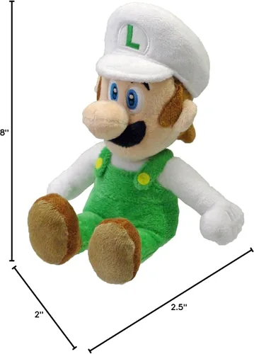 Miniatura 2 de Little Buddy 1250 Super Mario - Peluche Fire Luigi de 8 pulgadas