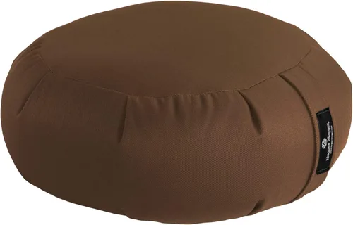 Miniatura 18 de Hugger Mugger Cojín de meditación Zafu - Soporte para sentarse con patas cruzadas, relleno de trigo sarraceno, tela duradera, mango cómodo, hecho a