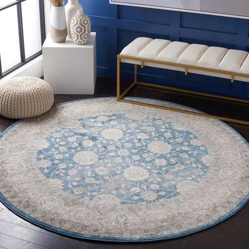 Miniatura 23 de Safavieh Sofia Collection SOF330B, tapete clásico color gris claro y beige, Polipropileno