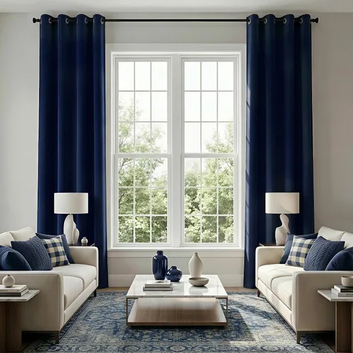 Miniatura 84 de Cortinas opacas de 72 pulgadas extra anchas para dormitorio, puerta corrediza de vidrio y patio, 2 paneles con ojales para oscurecer ventana grande