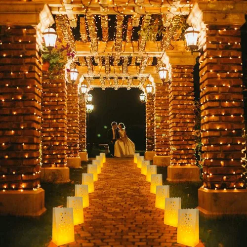 Miniatura 7 de ANZOME Velas de té sin llama con 30 paquetes de bolsas luminarias, 30 velas LED sin perfume, velas de té falsas con llamas realistas, Navidad