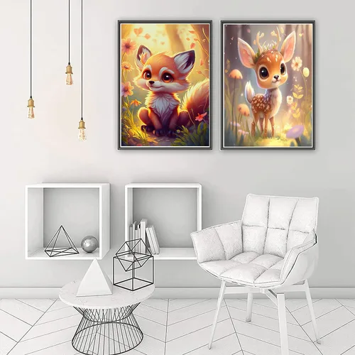 Miniatura 4 de Meothan - Paquete de 4 kits de arte de diamantes para adultos, de animales, cristales redondos, bricolaje para decoración del hogar o regalo de 9.8