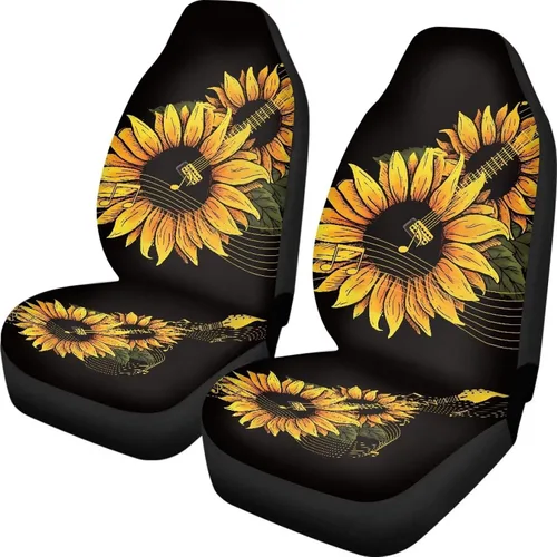 Miniatura 41 de INSTANTARTS Fundas de asiento de coche con diseño de dalia estética, solo para asientos delanteros, protector de asiento de vehículo, 2 unids/set