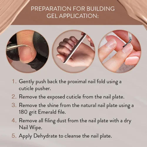Miniatura 5 de IBD Gel de construcción, extensión de uñas de gel duro, apenas desnudo, remojo, fortalecedor de uñas, 0.5 onzas líquidas