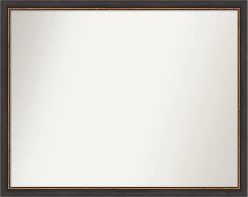 Miniatura 283 de Amanti Art Espejo de baño negro para sobre el fregadero, 23 x 23 pulgadas, espejo cuadrado negro Ashton, marco de madera tradicional mediano, se