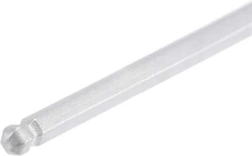 Miniatura 5 de uxcell Llave de llave hexagonal de extremo de bola de 0.059 in, herramienta de reparación CR-V en forma de L de brazo largo Tono plateado