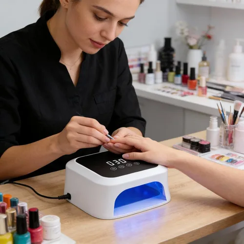 Miniatura 7 de Lámpara de uñas LED UV con base reflectante desmontable, pantalla LCD grande de 36 cuentas, sensor automático y 4 ajustes de temporizador, luces