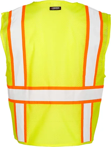 Miniatura 4 de Kishigo Men's High Visibility Reflective Solid Front with Mesh Back Vest