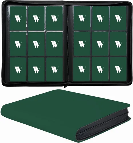 Miniatura 12 de Carpeta para tarjetas de 16 bolsillos, más de 1000 carpetas de tarjetas coleccionables con cremallera de alta calidad, álbum de bolsillo de doble