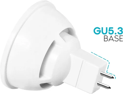 Miniatura 3 de LUXRITE Bombilla LED MR16 equivalente a 50 W, 12 V, 5000 K blanco brillante regulable, 500 lúmenes, bombilla LED GU5.3 de 6.5 W, clasificación