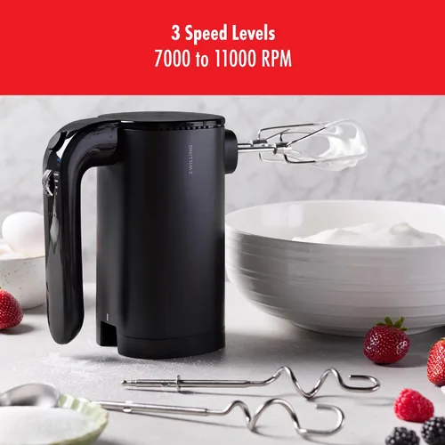 Miniatura 5 de ZWILLING Xtend - Juego de batidoras de mano inalámbricas, batidora de mano eléctrica de 3 velocidades con batidores y ganchos para masa, potente