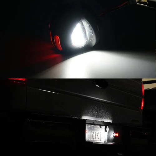 Miniatura 4 de 2 unids blanco LED luz de matrícula número de coche montaje de lámpara de tubo RedSMD luz corriente lámpara para 1999-2016 Ford F-150 F-250 F-350