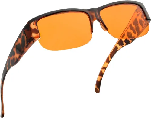 Miniatura 18 de BLUELESS Se ajustan sobre lentes de bloqueo azul con lentes teñidos de naranja, color negro 06-negro-100% bloqueo de luz azul