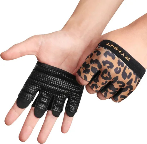 Guantes de Entrenamiento Minimalistas, Guantes Cortos de Micro Levantamiento de Pesas, Almohadillas de Agarre con Protección Completa de la Palma y