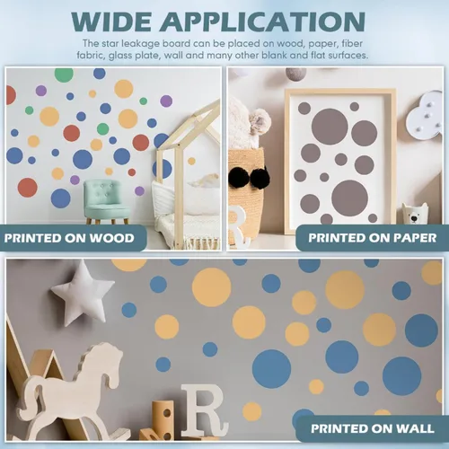 Miniatura 5 de Teling 14 Piezas Plantillas Grandes para Pintar en Madera Plástico Plantilla de 5 Puntas Plantillas de Pintura para Tela Paredes Artes Papel