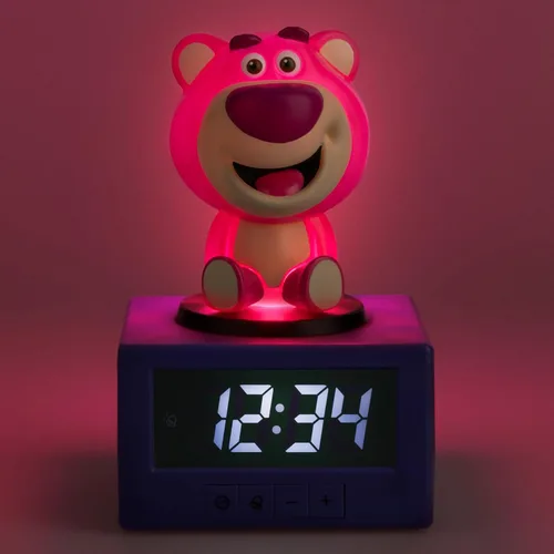 Miniatura 4 de Paladone Toy Story Lotso - Reloj despertador digital con luz nocturna y música, reloj de dormitorio con licencia oficial de Disney Pixar para niños