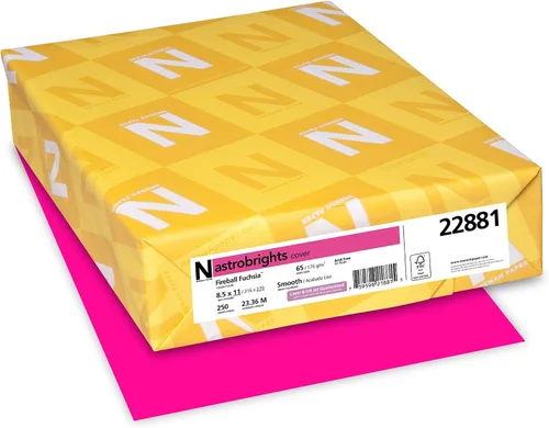 Neenah Paper 21911 Astrobrights Cartulina de colores, 8.5 pulgadas x 11 pulgadas, 65 lb/176 GSM, azul despejado, 250 hojas