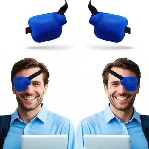 Miniatura 8 de Parches oculares para adultos y niños, 2 piezas 3D parche médico ajustable para ojo perezoso ambliopía estrabismo y después de cirugía para ojo Ojo