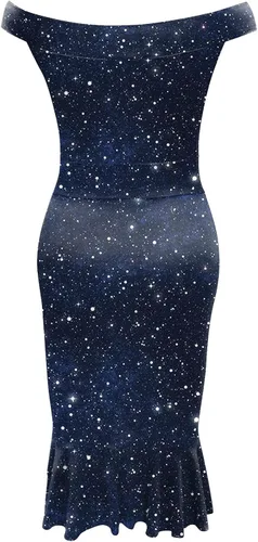 Miniatura 2 de iQKA Vestido de cóctel sexy para mujer, con dobladillo con volantes, estampado floral, cuello en V, sin mangas, vestido de tubo