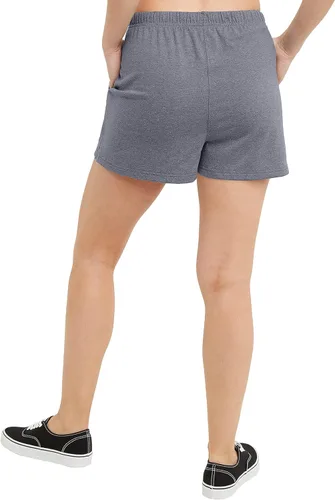 Miniatura 2 de Hanes Pantalones cortos de jersey ligeros con bolsillos de mezcla triple para mujer, 2.5 pulgadas