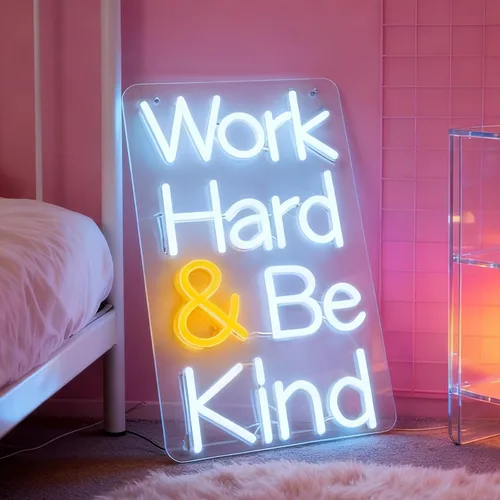 Miniatura 15 de Letrero de neón LED con texto en inglés "You Belong Here", luz de neón decorativa regulable alimentada por USB, para el hogar, sala de estar