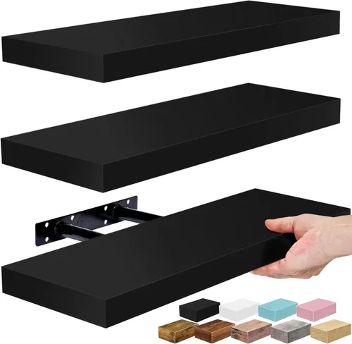 Miniatura 25 de Sorbus Estantes flotantes para pared, estante flotante de 16 pulgadas para cocina, dormitorio, sala de estar, baño, hogar y decoración de pared