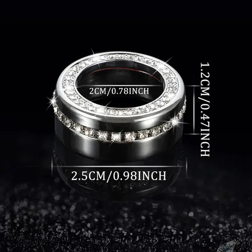 Miniatura 2 de TOMALL Cubierta Brillante para Consola Central Compatible con Nissan Sentra 2020-2025 Cubierta de Botón de Volumen Moldura Cubierta de Perilla
