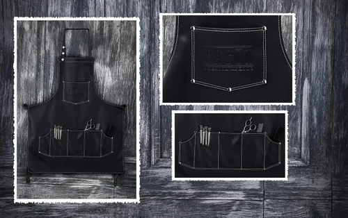 Miniatura 6 de Facón - Delantal profesional de cuero para peluquería y peluquería para peluquería – Multiuso, ajustable con 6 bolsillos – Resistente calidad
