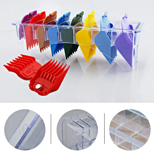 Miniatura 9 de ANGGREK Box Clipper Limit Peine, caja de almacenamiento para cortar el cabello, pinza de posicionamiento, peine organizador