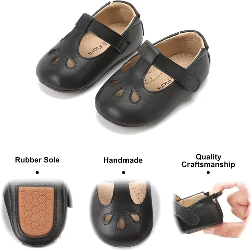 Miniatura 258 de Felix & Flora Zapatos de bebé de suela suave - Zapatos de bebé para caminar, mocasines, suela de goma, zapatos de cuna