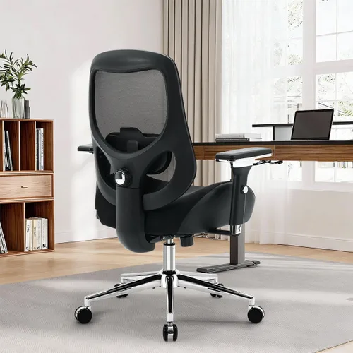 Miniatura 2 de Silla de oficina grande y alta de 700 libras para personas pesadas, silla de escritorio ergonómica de malla con cojín ancho y grueso, soporte lumbar