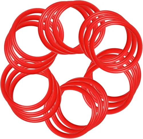 Meooeck 48 piezas de anillo de botella de plástico para lanzar anillos de carnaval de 2.9 pulgadas, recuerdos de fiesta para adultos, jardín, patio