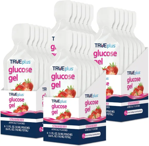 Miniatura 11 de TRUEplus Bolsa de gel de glucosa, sabor a ponche de frutas, 0.53 oz de carbohidratos de acción rápida, sin grasa, sin gluten, soporte rápido