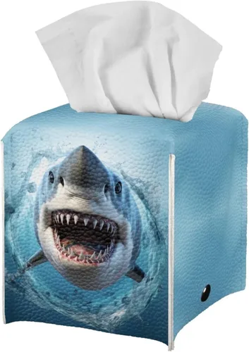 Miniatura 2 de 250th Anniversary Square Tissue Box Cover Pu Leather Tissue Holder Facial Paper Cover Waterproof Toilet Paper Holder for Bathroom Bedroom Modern