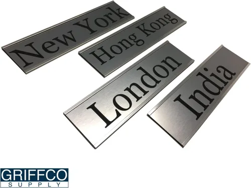 Miniatura 5 de Placa de nombre personalizada, sin soporte, 2 x 8 pulgadas, personalizable