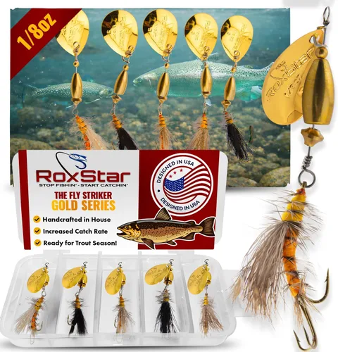 Miniatura 8 de RoxStar Fly Strikers Proven Nationwide to Out-Fish Any Spinner Hand-Tied in The USA Most Versatile Fishing Spinner Ever! Trout, Bass, Steelhead