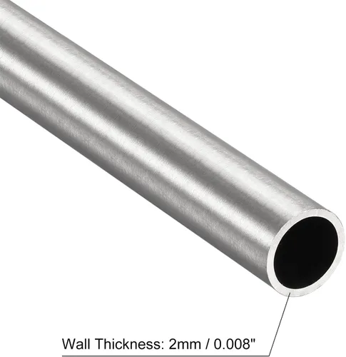 Miniatura 86 de uxcell Tubo de acero inoxidable 304, diámetro exterior de 34 mm x 1,5 mm de espesor de pared, 300 mm de longitud de tubería metálica para maquinaria