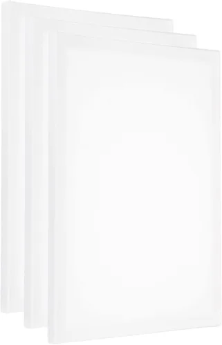 PATIKIL Lienzos de pintura para pintura, paquete de 3 paneles rectangulares de madera de 12 x 16 pulgadas, paneles de arte en blanco estirados para