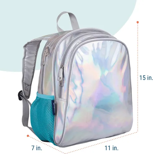 Miniatura 4 de Wildkin - Mochila infantil de 15 pulgadas, Viajar, talla única , Holographic