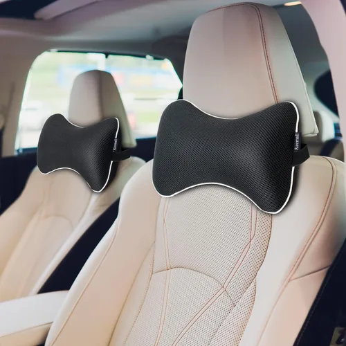 Miniatura 6 de Keemall Almohada de Cuello de Coche Inflable, Almohada de Reposacabezas de Coche Inflable Suave para Asiento de Conducción con Correa Ajustable