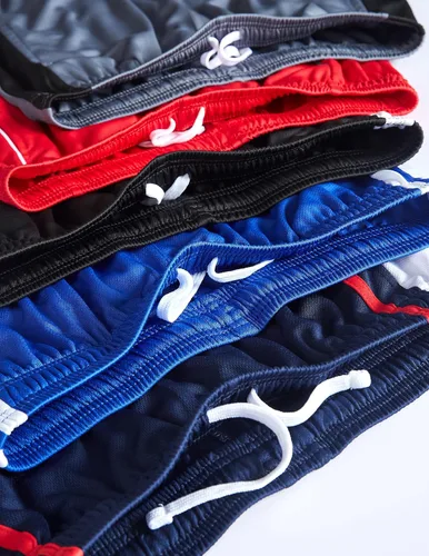 Miniatura 7 de Liberty Imports Paquete de 5 pantalones cortos de baloncesto atléticos de secado rápido para hombre, entrepierna de 9 pulgadas con bolsillos, ropa