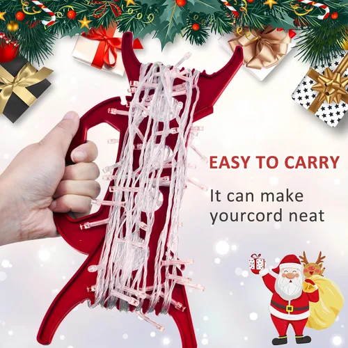 Miniatura 4 de 8PCS Organizador de Luces de Navidad Almacenamiento de Luces de Vacaciones Rojo Organizador de Luces de Propósito General Bobina de Luces de Navidad