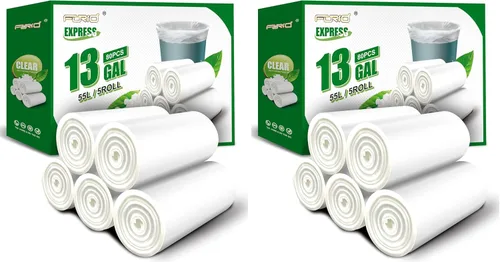Miniatura 11 de FORID Bolsas de basura transparentes, bolsas de basura de 8 galones, bolsas de basura de plástico para basura, 110 unidades, para baño, dormitorio