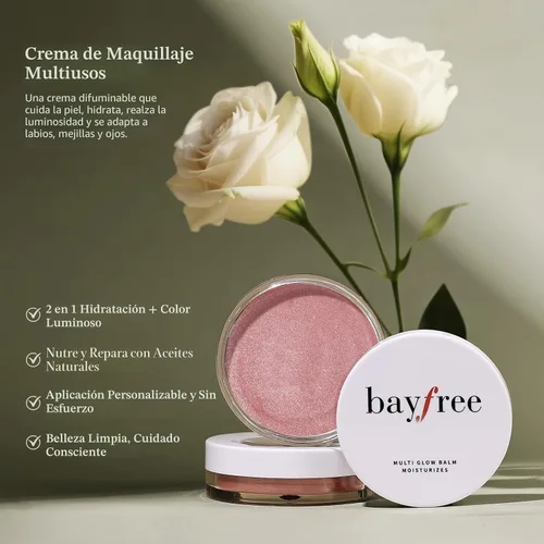 Miniatura 3 de bayfree Bálsamo Multi Glow, Rubor en Crema para Mejillas, Bálsamo de Rubor para Maquillaje Facial, Acabado Radiante, Hidratante, Cremoso, Ligero