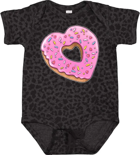 Miniatura 6 de inktastic Body de bebé con forma de corazón con glaseado rosa y chispas